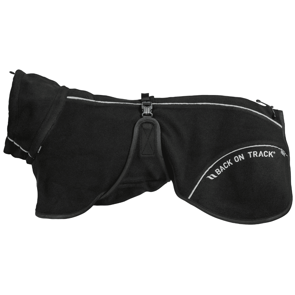 Back on Track Bay Fleece Coat High Set Tail 25-35 cm Musta