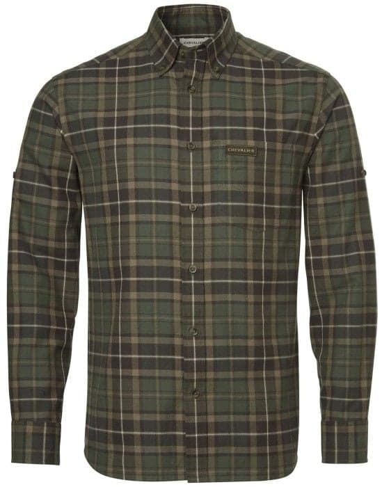 Chevalier M's Teal Light Flannel Shirt Hemlock Green Checked