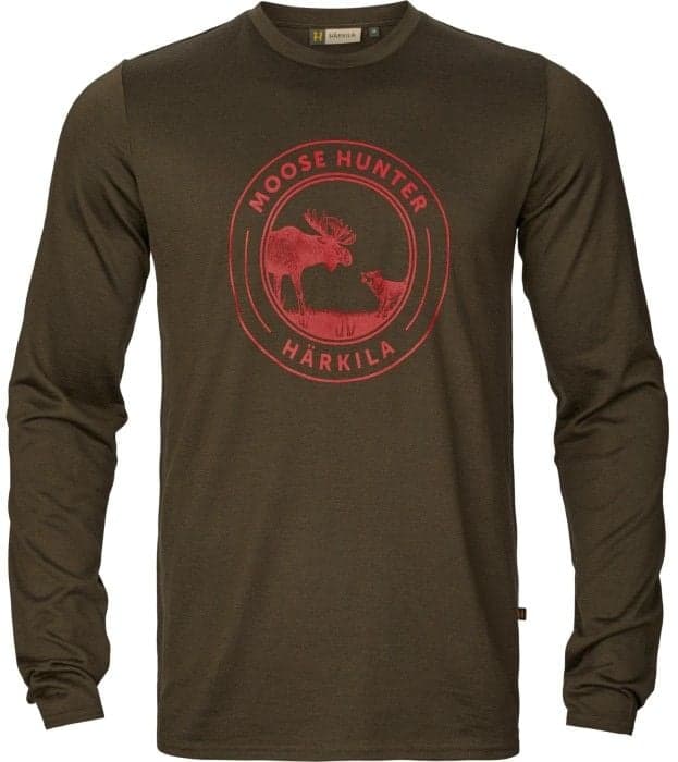 Härkila M's Game Long-Sleeved T-Shirt Willow Green Moose