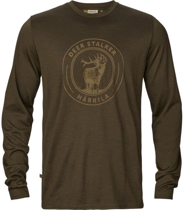 Härkila M's Game Long-Sleeved T-Shirt Willow Green Stag