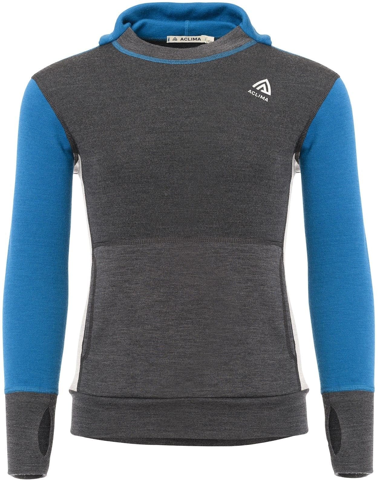 Aclima WarmWool Hoodsweater lasten kerrastopaita, Corsair / Marengo / Meleerattu beige (Beige Melange)