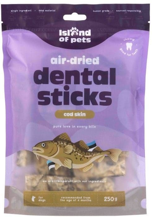 Island of Pets Cod Skin Dental Sticks 250 g