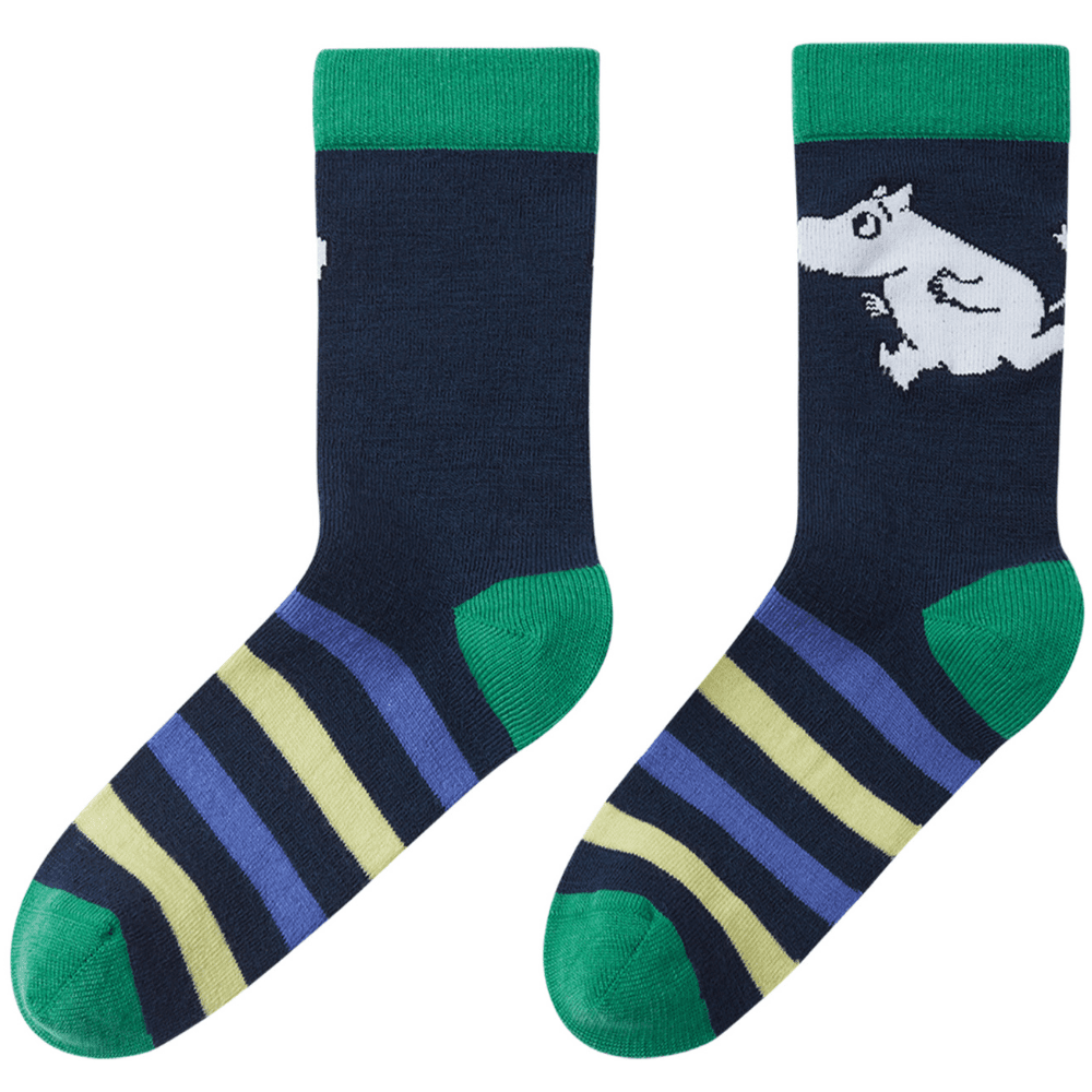 Reima Socks Moomin Randig Kids Tummansininen