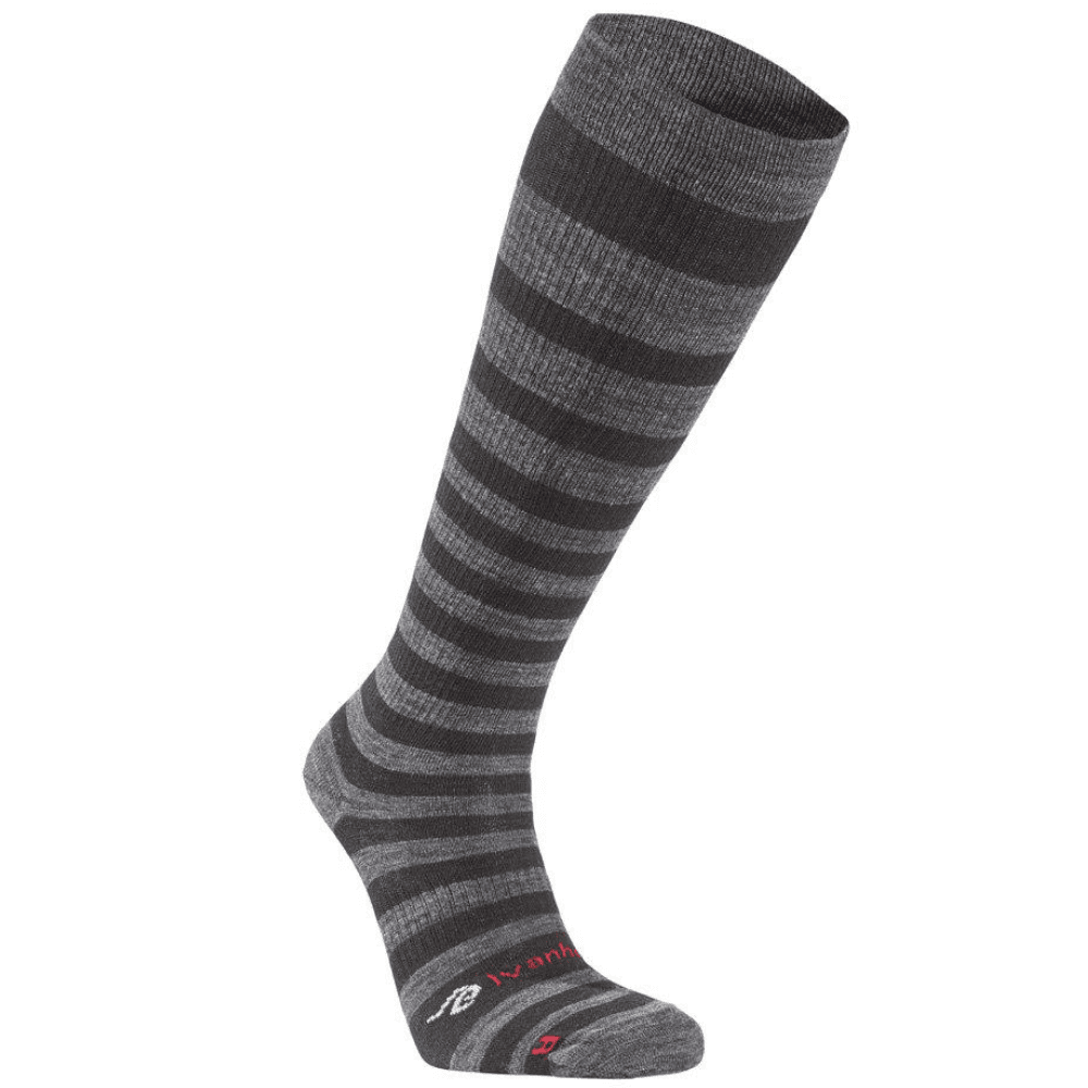Ivanhoe of Sweden Wool Sock Compression Stripe Musta