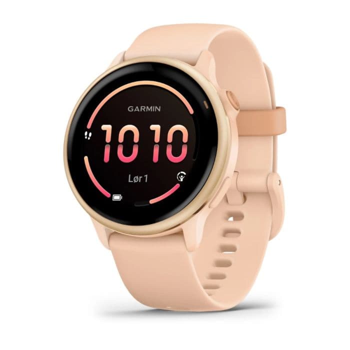 Garmin vívoactive 6 — 41/45 mm, vaaleanpunainen, GPS, rannesykemittaus, aktiivisuus- ja untenseuranta — juoksuälykello/älykello, pitkä akunkesto