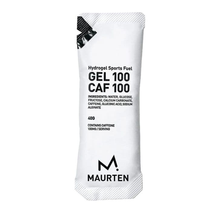 Maurten Gel 100 CAF - Energiageeli, 1 annos, Musta, Tehokas juoksuenergia
