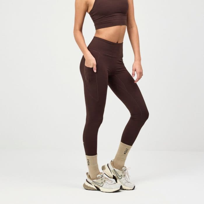 EYDA Ellie Ultralight Pocket Tights K. L Ruskea Naiset
