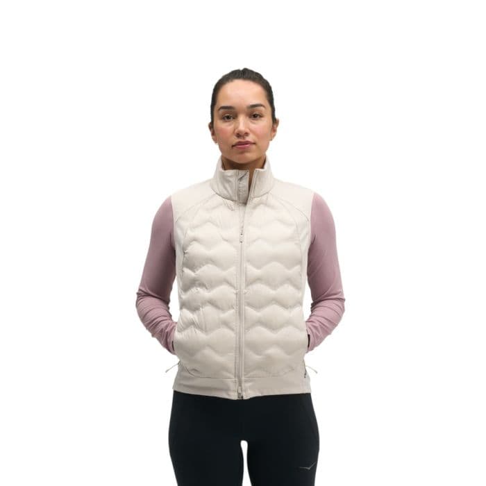 HOKA SkyFill Insulated Vest K. L Beige Naiset
