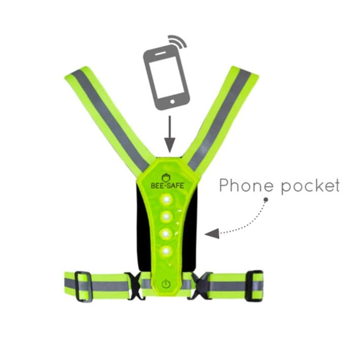 Bee-Safe LED Harness Phone Pocket K. ONE SIZE Keltainen Unisex