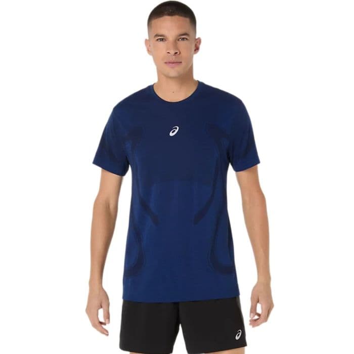 ASICS Road Seamless Lyhythihainen Paita XL – Sininen, Hengittävä ja Mukava Juoksuharjoitteluun