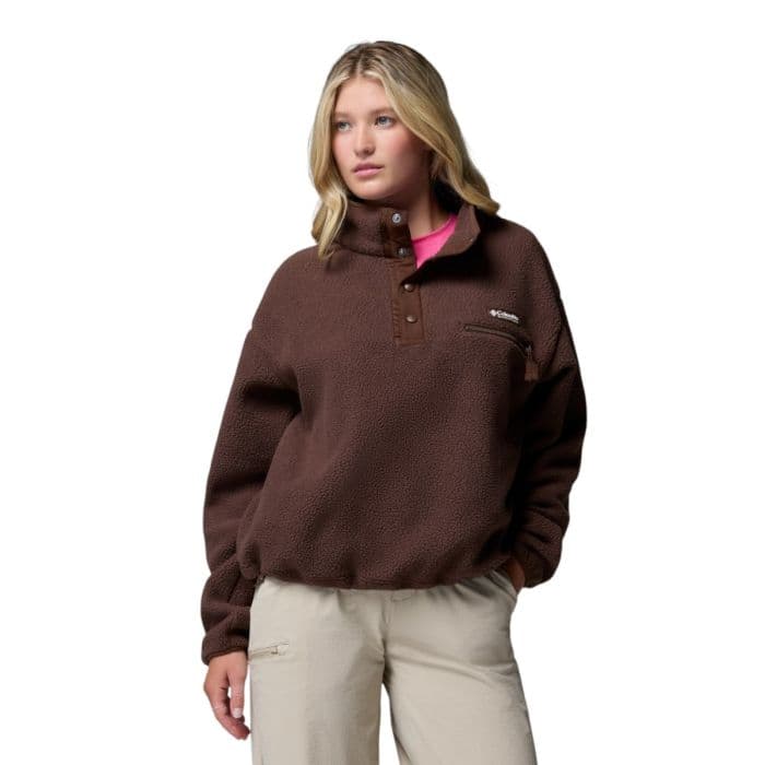 Columbia Helvetia II Cropped Half Snap Fleece K. L Ruskea Naiset