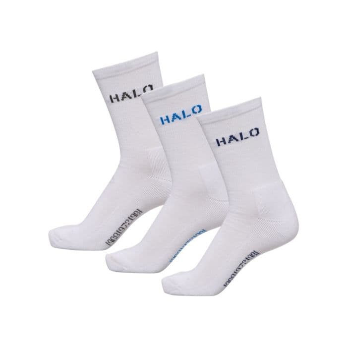 HALO Cotton Logo Socks 3-Pack K. 35/38 Valkoinen Unisex