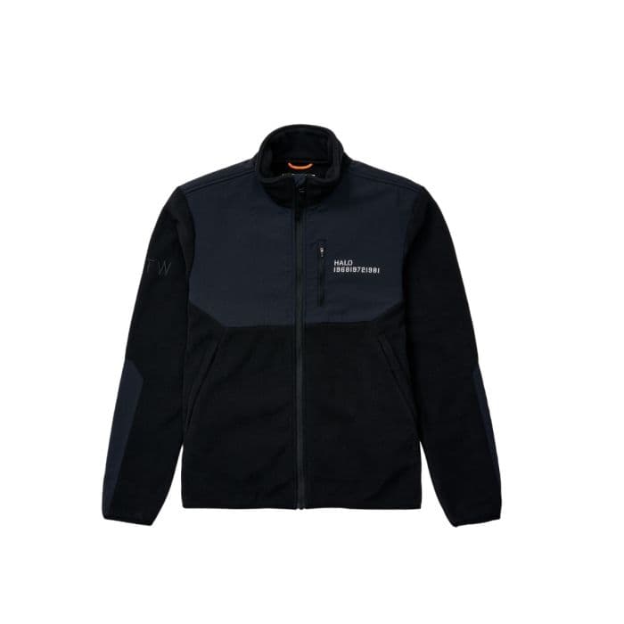 HALO Blokeret Zip Fleece S - Musta, täydellinen juoksuun ja ulkoiluun, pitää lämpimänä ja mukavana