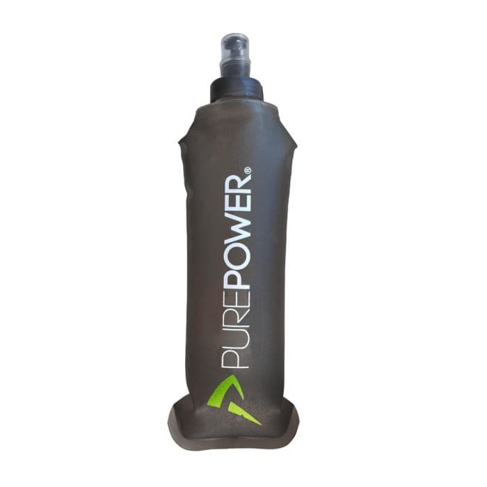 Purepower Pehmeä Pullo 500 ml - Kestävä Juomapullo Juoksuun, Musta