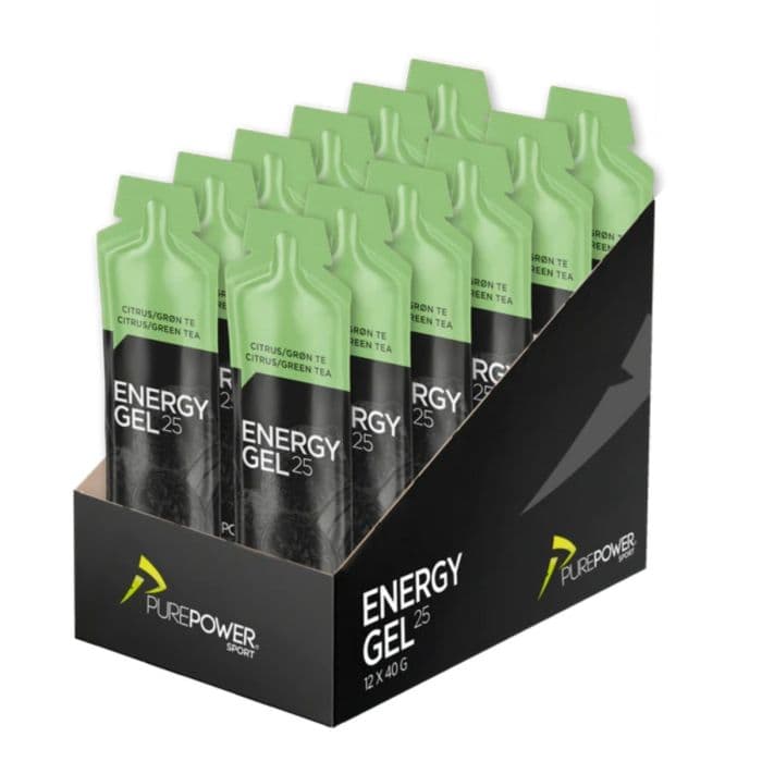 PurePower Energy Gel Citrus/Green Tea 12X40g. K. ONE SIZE Valkoinen Unisex