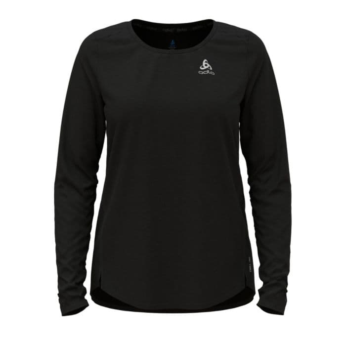 Odlo T-shirt Crew Neck Long Sleeve Zeroweight K. S Musta Naiset