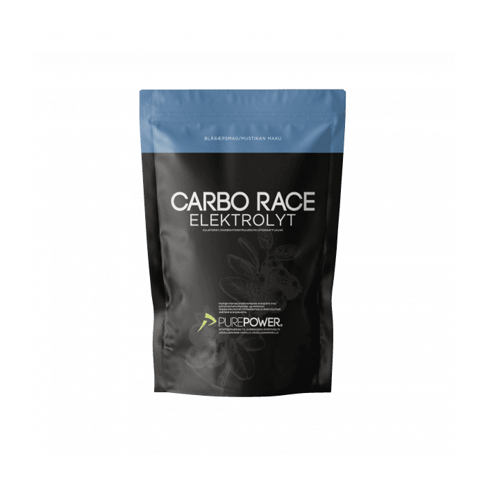 PurePower Carbo Race Elektrolyytti 1 kg, Mustikka, Yksi koko, Unisex - Energianlähde urheilijoille