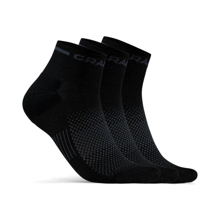 Craft Core Dry Mid 3-Pack Sock K. 37-39 Musta Unisex