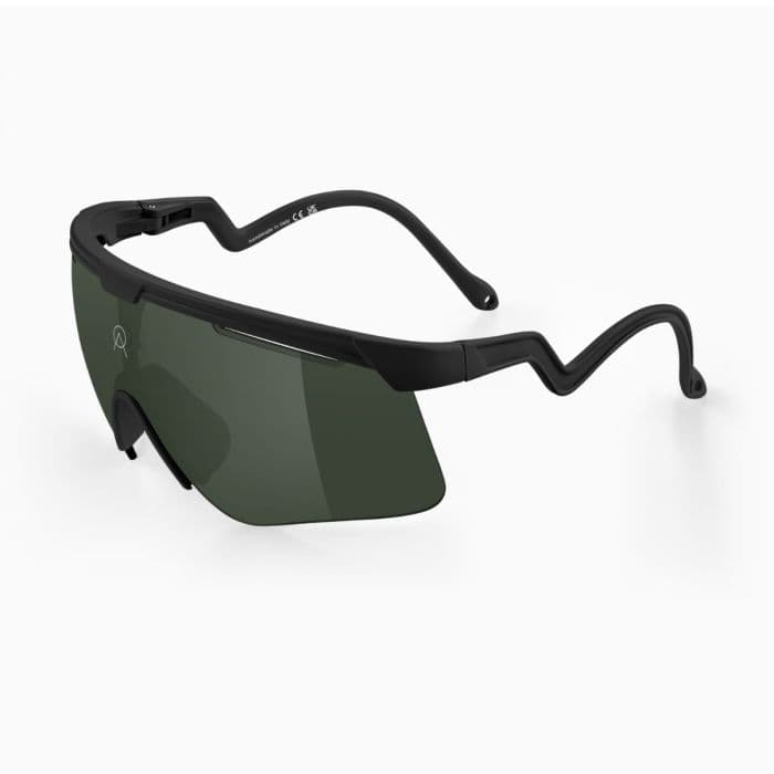 Alba Optics Delta Black Vzum Leaf Aurinkolasit juoksuun ja ulkoiluun, tyylikäs musta muotoilu, erinomainen suoja ja mukavuus