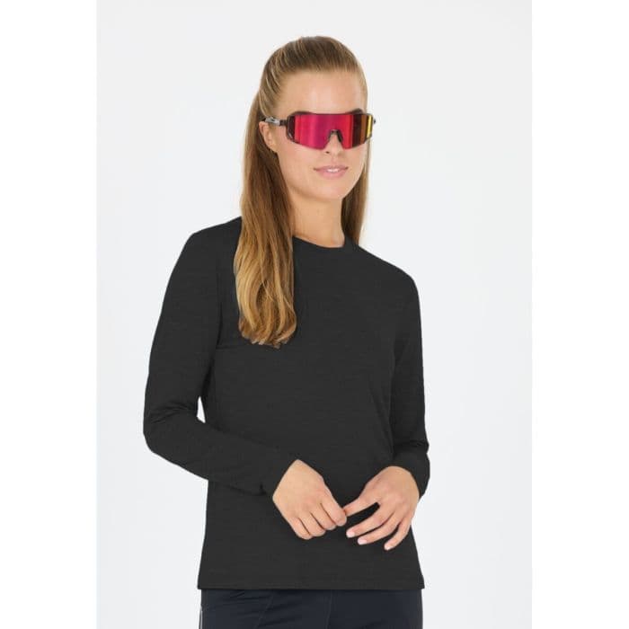 Endurance Alvaly Melange LS Tee K. 40 Musta Naiset