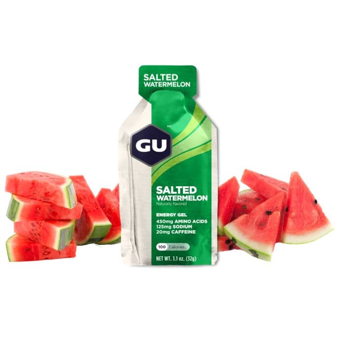GU Energy Gel Kofeiini (Suolainen Vesimeloni) - Yksi koko, Tehostaa juoksuenergiaasi!