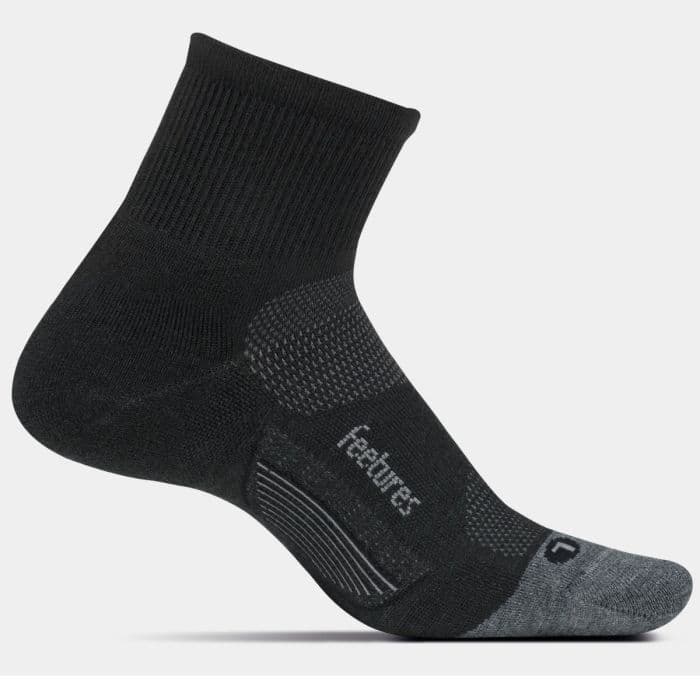 Feetures Merino 10 Ultra Light Quarter K. M=38-42 Musta Unisex