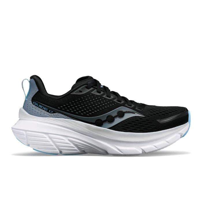 Saucony Guide 17 K. 36 Mustat Juoksukengät - Erinomainen tuki ja mukavuus juoksuun