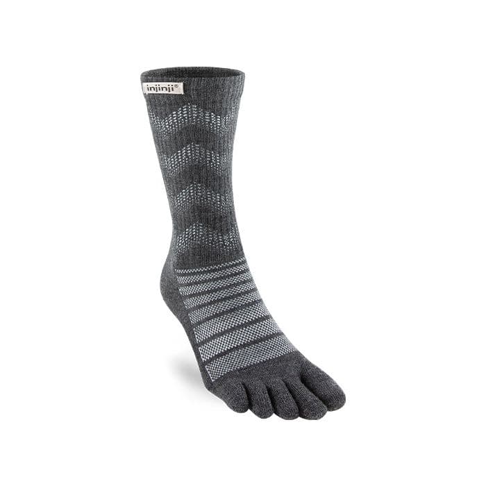 Injinji Outdoor Midweight Crew NuWool Sukat M 40½-44 - Harmaa, mukava villasekoitus optimaaliseen juoksukokemukseen