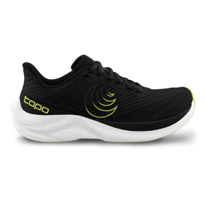 Topo Athletic Cyclone 3 miesten juoksukengät, kevyet ja nopeat, koko 42, mustat nopeisiin harjoituksiin