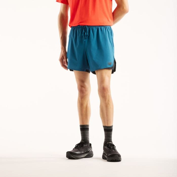 New Balance Run Shorts 5 Inch K. S Sininen Miehet