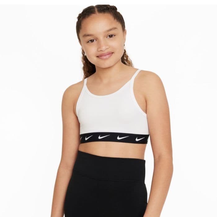 Nike Dri-FIT One Sports Bra K. S 128-137 Valkoinen Lapset