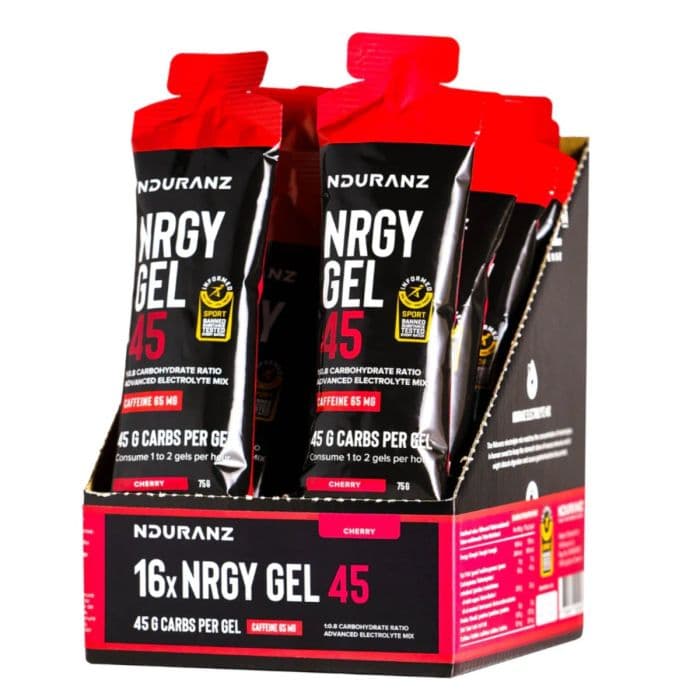 Nduranz Nrgy Unit Kofeiinigeelit 16x25mg juoksuun, energisoivat ja helposti nautittavat geelit