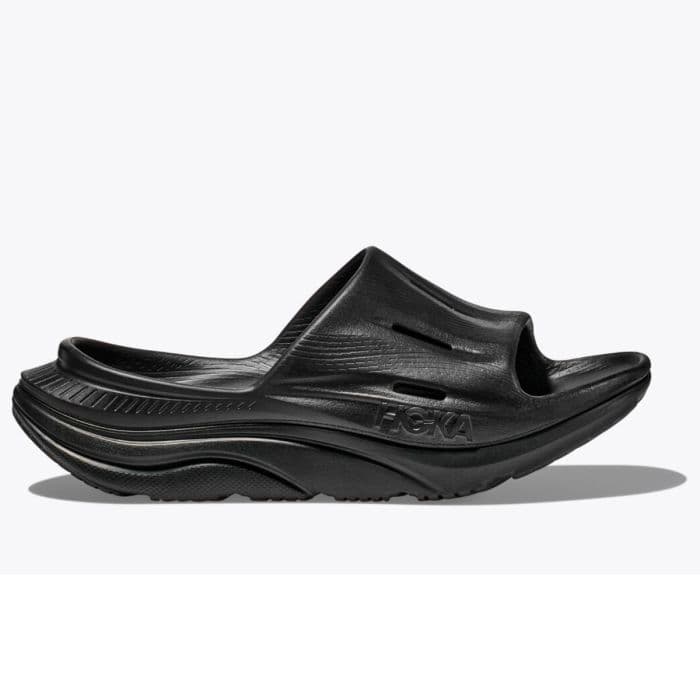 HOKA® ORA Recovery Slide 3 K. 38⅔ Musta - Mukautuvat palautumiskengät juoksijoille