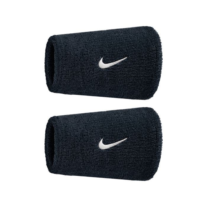 Nike Swoosh Classic Doublewide Wristband 2-Pack K. ONE SIZE Musta Unisex