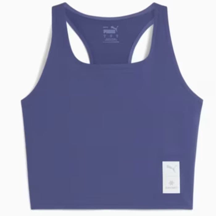 PUMA Run Crop SAYSKY naisten juoksusingletti sininen – täydellinen mukavuus juoksuharjoituksiin, koko S-XL