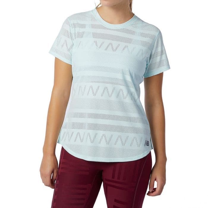 New Balance Q Speed Jacquard Short Sleeve K. XS Sininen Naiset