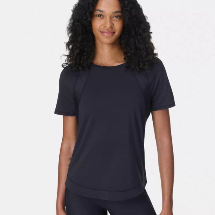 Sweaty Betty Breathe Easy Mesh T-Shirt K. L Musta Naiset
