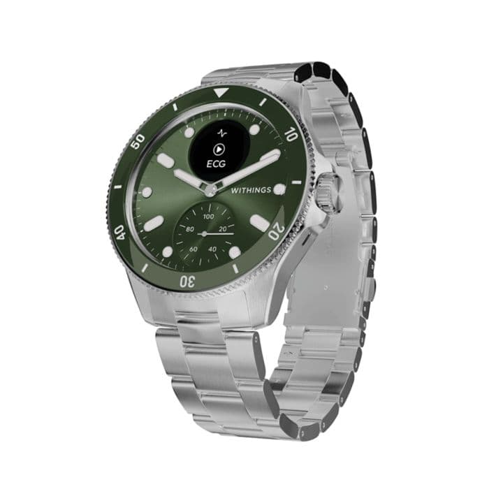 Withings ScanWatch Nova 42mm hopea älykello aktiiviseen elämäntapaan, fitness-seuranta ja sydämen sykkeen mittaus