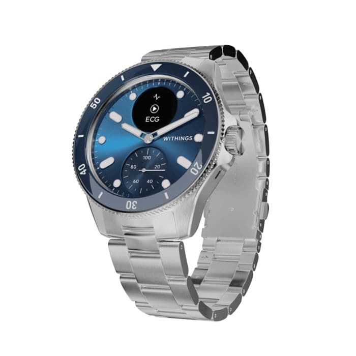 Withings Scanwatch Nova 42mm Hopea - Älykello kuntoiluun ja sydämen seurantaan aktiiviseen elämäntapaan