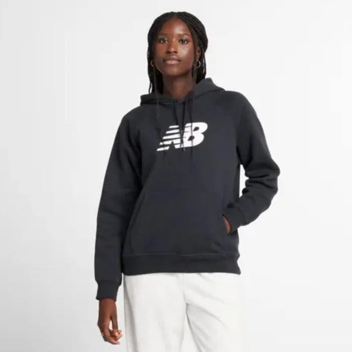 New Balance Sport Logo Hoodie K. XL Musta Naiset